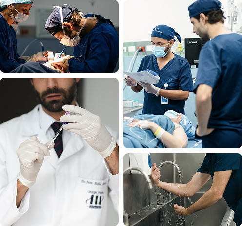 El Dr Juan Pablo Arbeláez opera en el prestigioso quirófano de Medellín